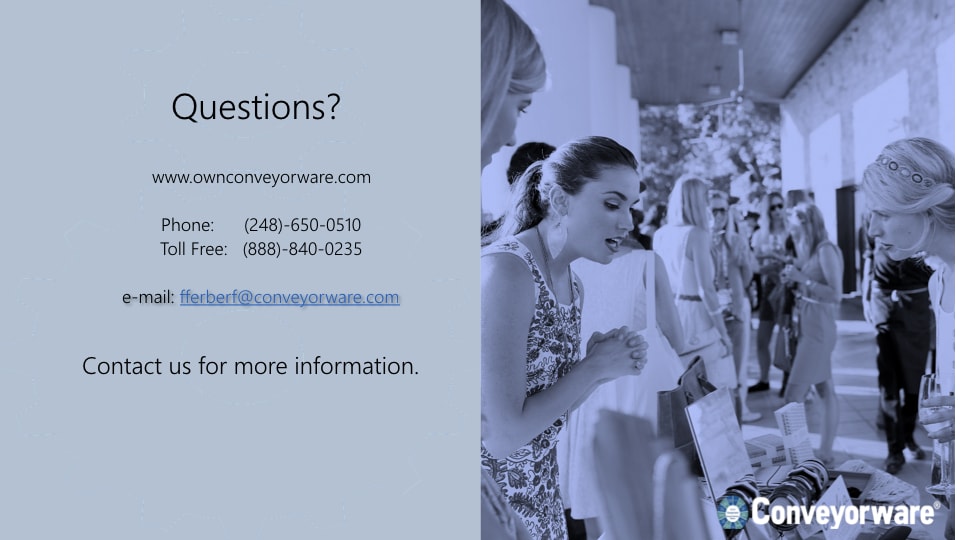Questions? Contact us for more information.